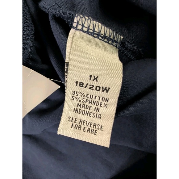 Catherines Suprema Collection Pull On Pants Womens 1X Blue Business Casual - Picture 8 of 12